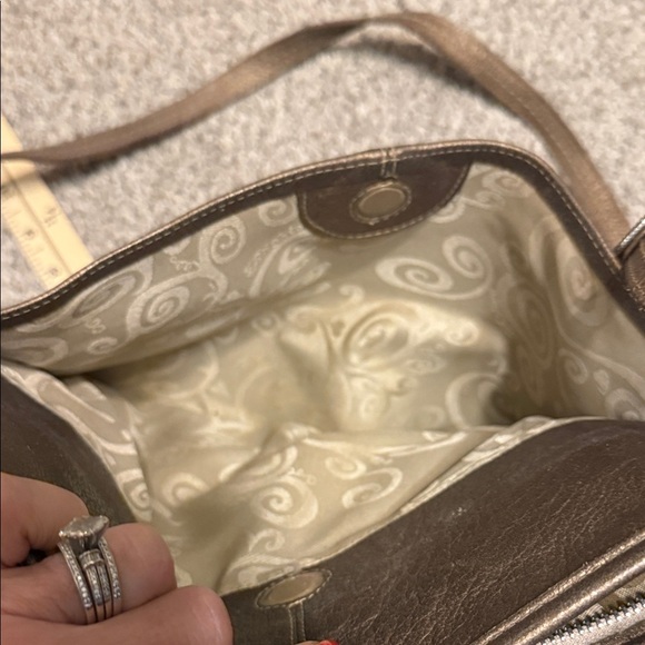 Brighton Chic Bronze and Tan Crochet Shoulder Bag A552752 - Picture 5 of 12